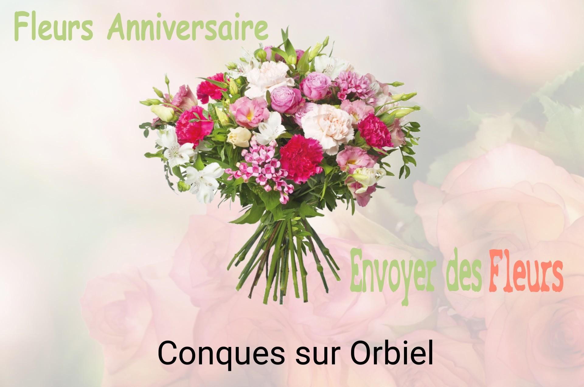 Bouquet de fleurs d’anniversaire livré à Conques-sur-Orbiel