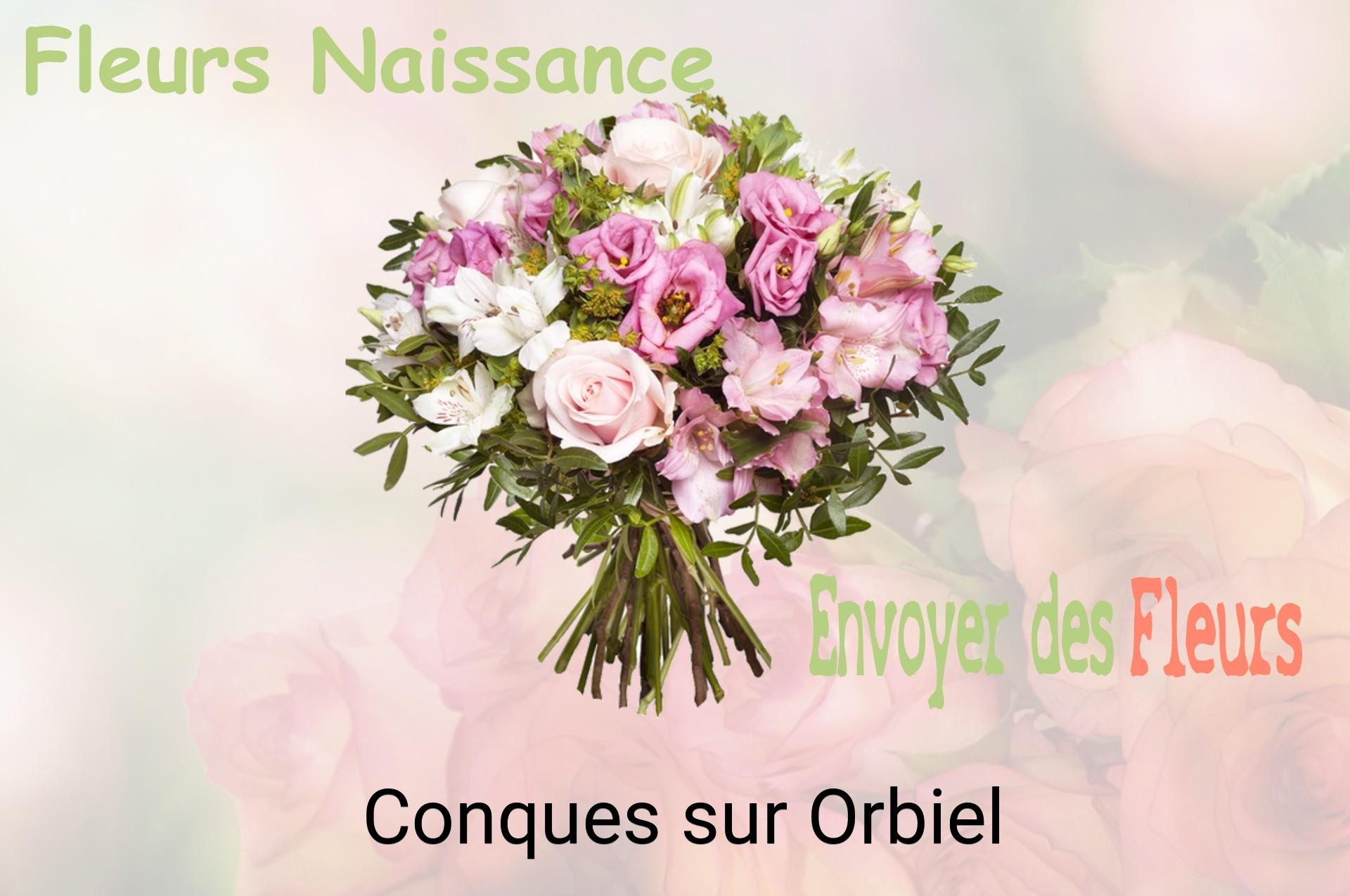 Bouquet de fleurs de naissance livré à Conques-sur-Orbiel