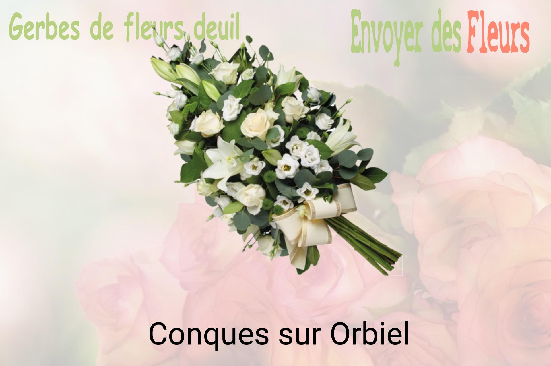 Gerbe de fleurs de deuil livrée à Conques-sur-Orbiel